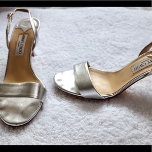 Jimmy Choo Metallic Napa Silver